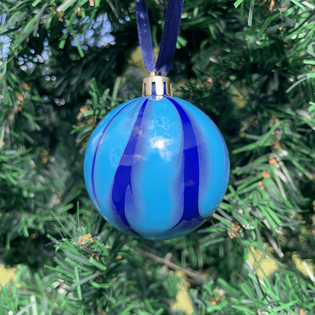Navy and sky blue ornament