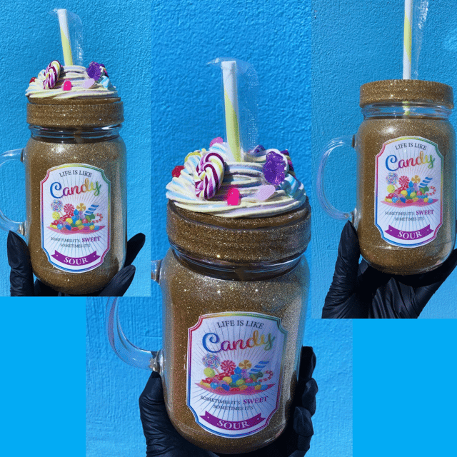Candy Acrylic Tumbler w/ 3D Topper
