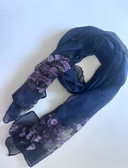 Bermuda Blossom Navy Scarf